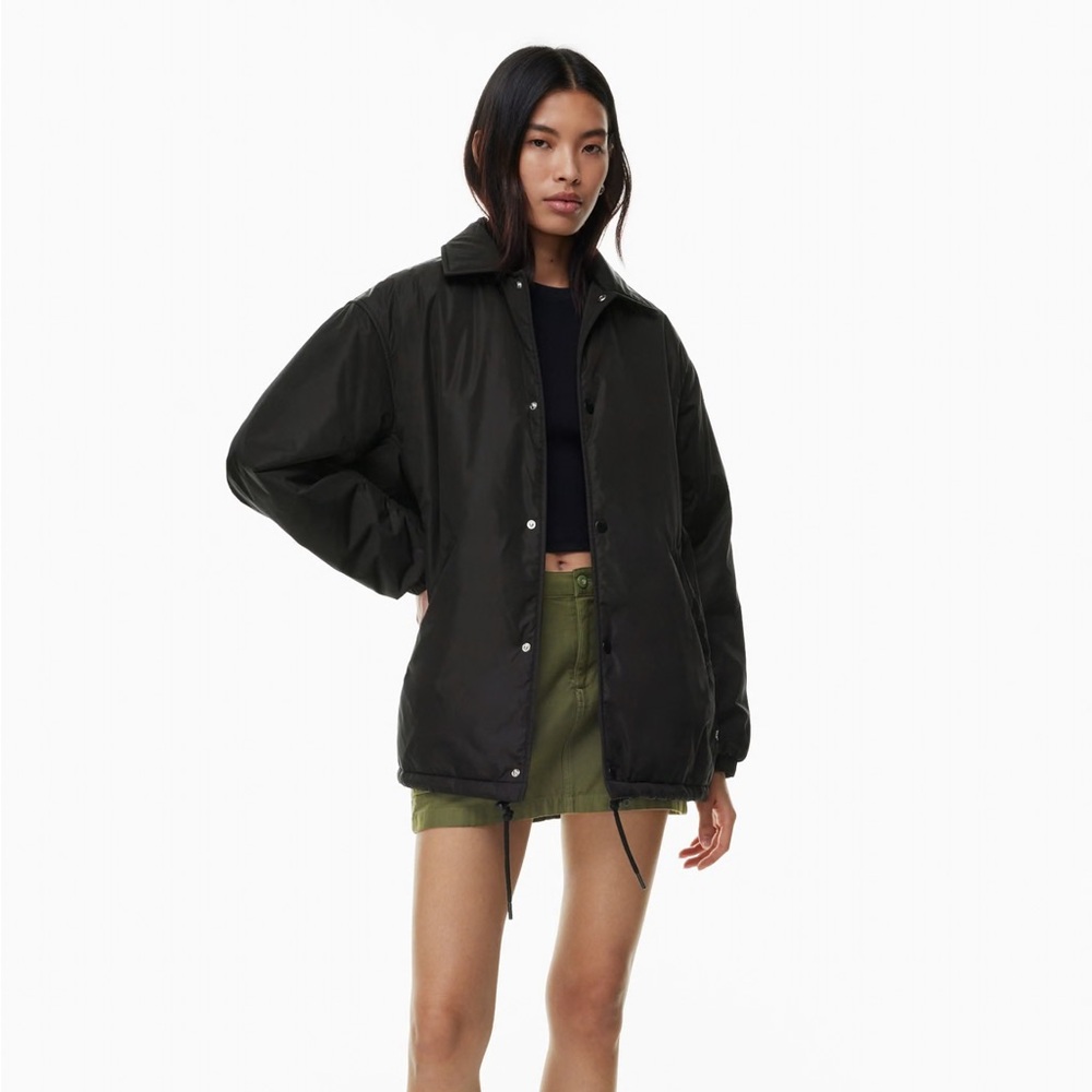 aritzia tna coaches jacket black size 2